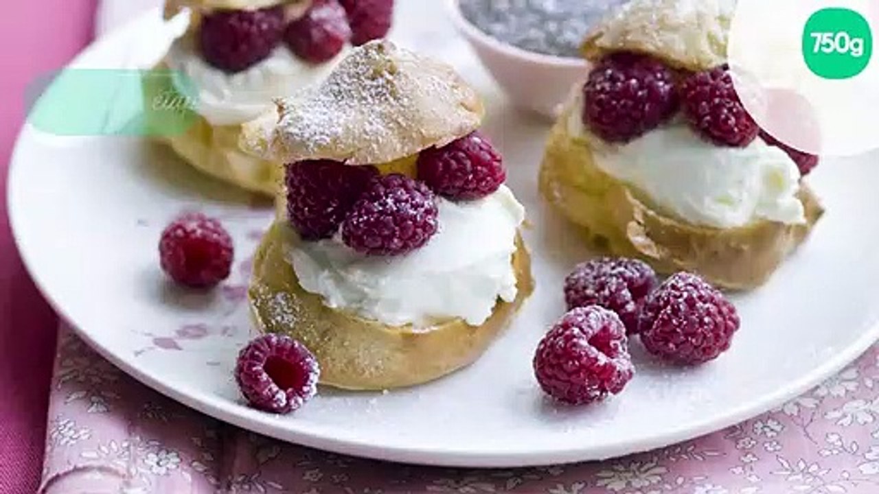 Douceurs de choux mascarpone framboises