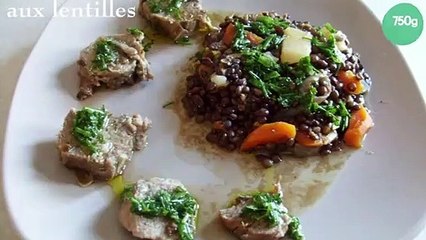 Langue de porc aux lentilles et son potage du Petit Bistro de Mamigoz