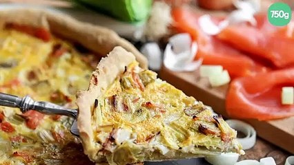 Tarte poireaux, saumon fumé et gorgonzola