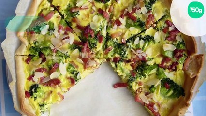 Download Video: Quiche aux lardons, brocolis et amandes