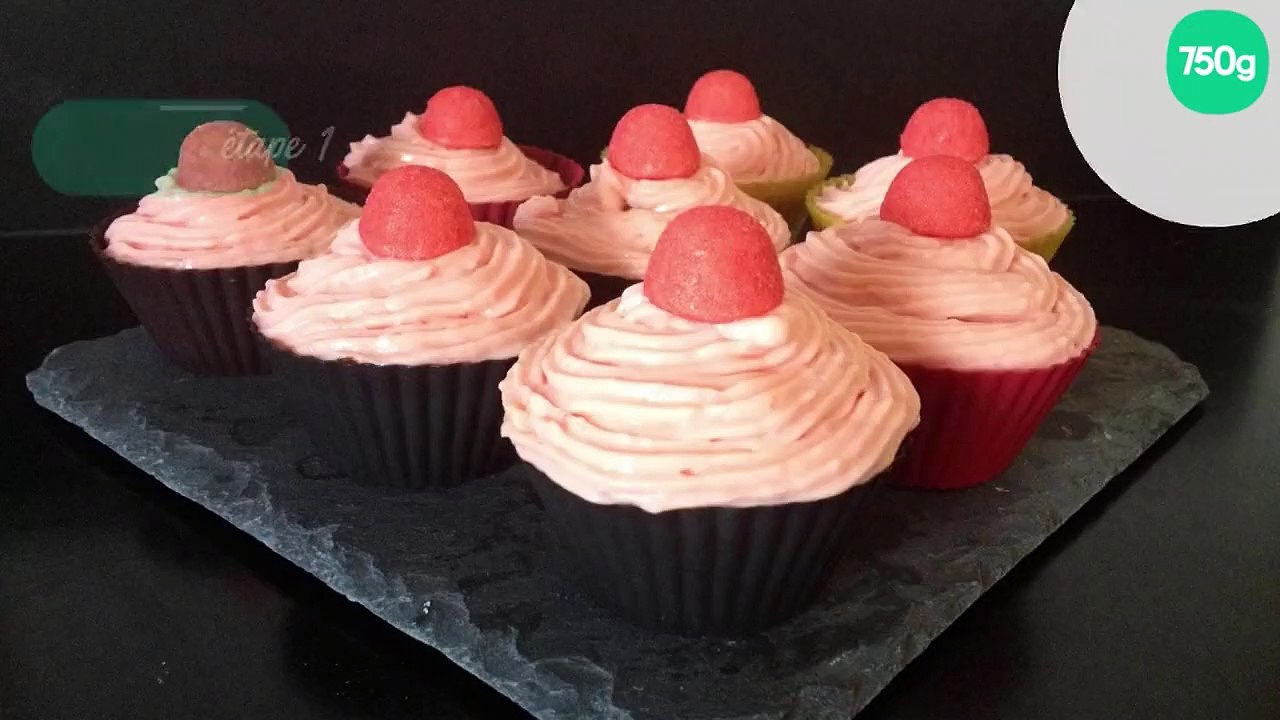 Cupcakes fraises Tagada