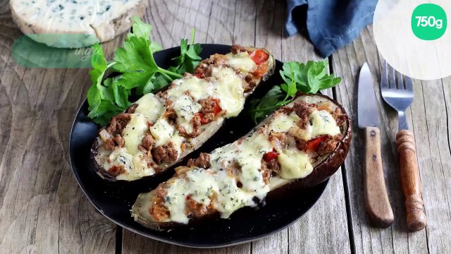 Aubergines confites à l'agneau et à la Fourme d'Ambert AOP