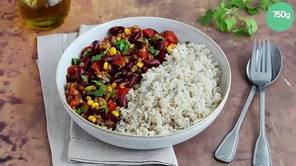 Chili végétarien au riz complet
