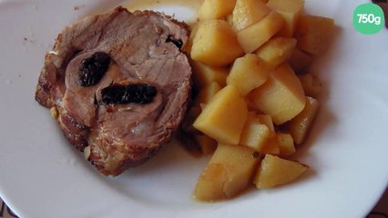 Rôti de porc farci aux pruneaux