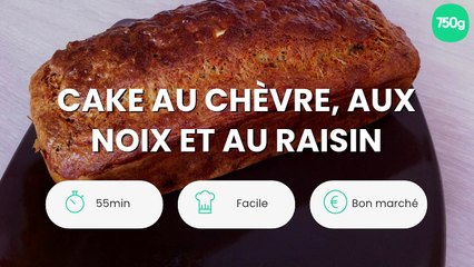 Cake au chèvre, aux noix et au raisin