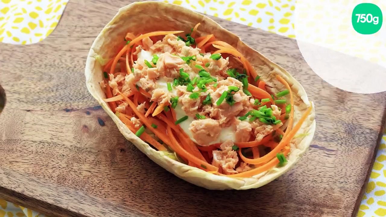 Tacos carottes et saumon