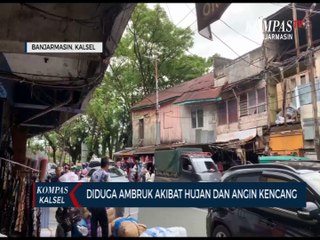 Bangunan Pasar Ujung Murung Ambruk Saat Hujan Lebat dan Angin Kencang