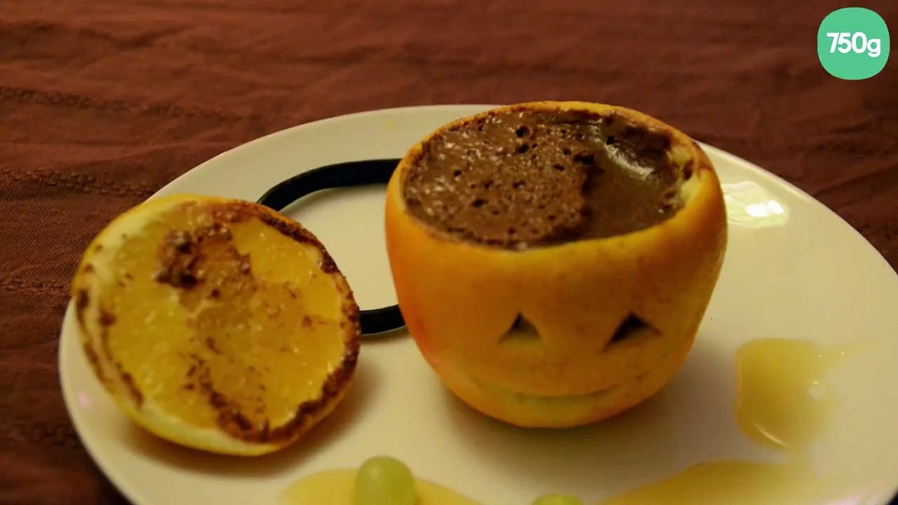 Mousse au chocolat Halloween