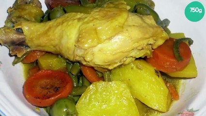 Poulet façon tajine