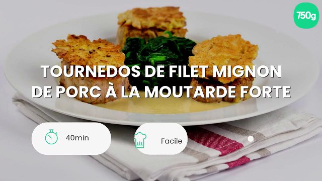 Tournedos de filet mignon de porc à la moutarde forte