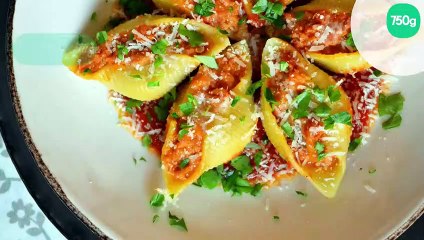 Conchiglioni farcis au thon et au chèvre