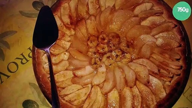 Tarte pommes, poires, bananes