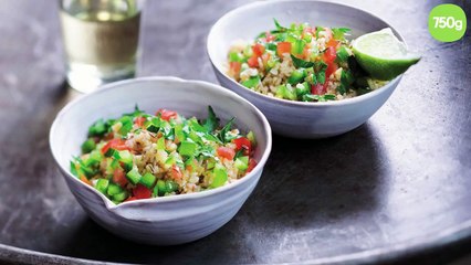 Boulgour et salade marocaine au citron vert