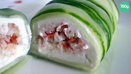 Spring-roll de concombre et Saint-Môret®...qui cache bien son jeu !