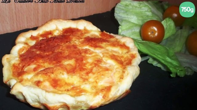 Quiche aux poireaux et au saumon fumé