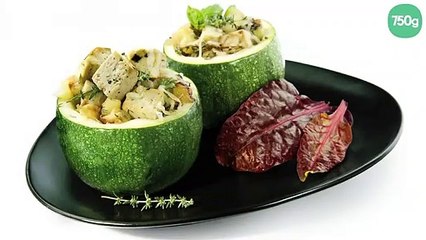 Courgettes farcies au tofu