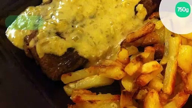 Bavette sauce fromagère-échalotes