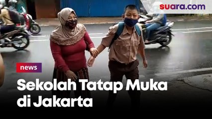 Antuasias Sekolah Tatap Muka Perdana di Jakarta