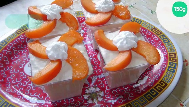 Mousse bavaroise aux pêches