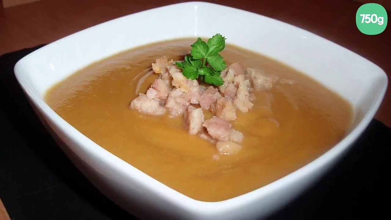 Velouté de potiron, patate douce & châtaignes