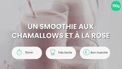 Un smoothie aux chamallows et à la rose
