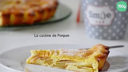 Flamusse aux pommes et ricotta, sans beurre