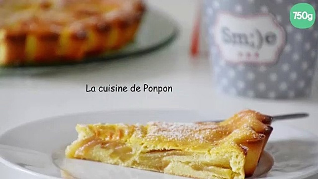 Flamusse aux pommes et ricotta, sans beurre