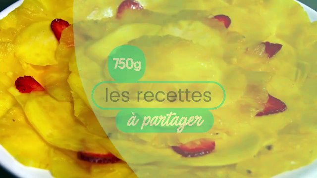 Carpaccio de mangue, ananas et fraises