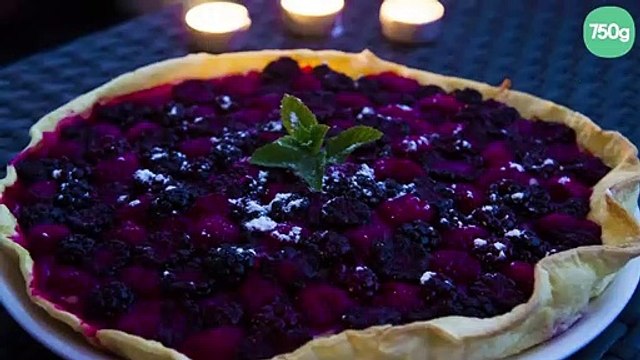 Tarte aux fruits rouges avec crème mascarpone