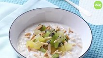 Overnight oats ou porridge sans cuisson au kiwi