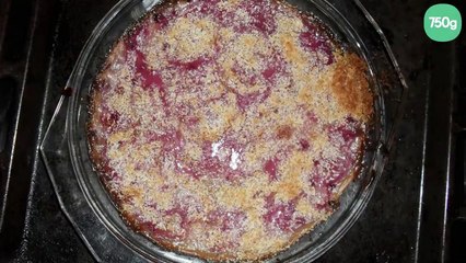 Tarte au flan et aux groseilles