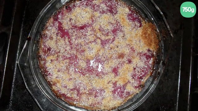 Tarte au flan et aux groseilles