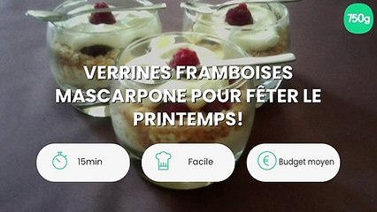 Télécharger la video: Verrines framboises mascarpone pour fêter le printemps!