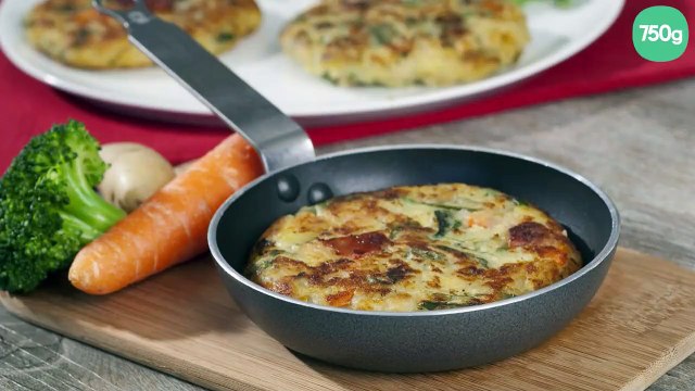 Galettes de légumes et lardons