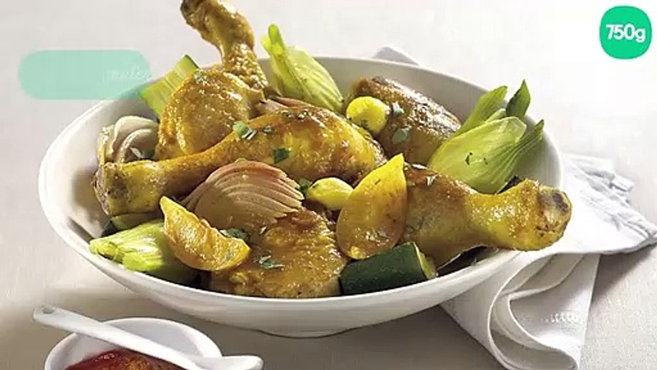 Tajine de poulet à l'aigre-doux