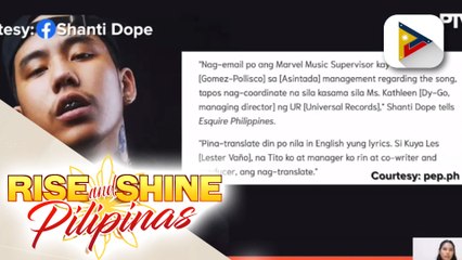 TALK BIZ: Shanti Dope hit na 'Amatz,' ginamit sa 'The Falcon and the Winter Soldier'