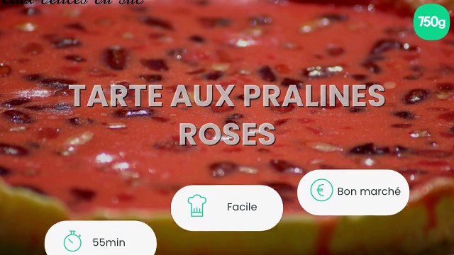 Tarte aux pralines roses