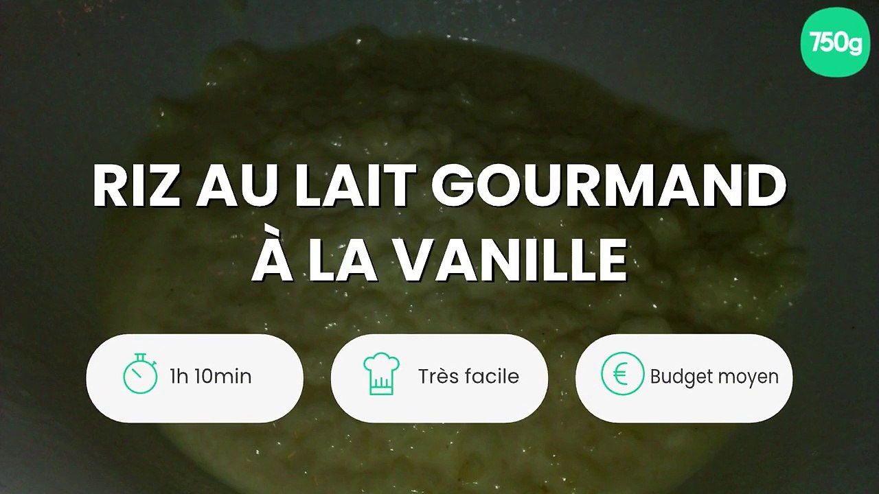 Riz au lait gourmand à la vanille