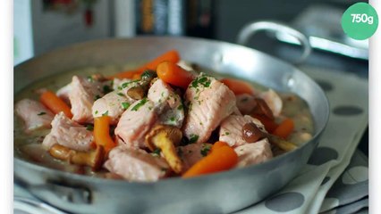 Blanquette de saumon à la moutarde