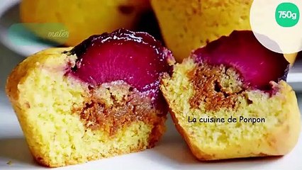 Muffin à la prune et caramel au beurre salé