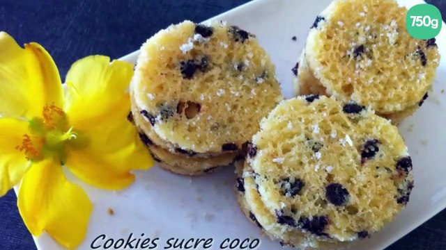 Cookies sucre coco et chocolat