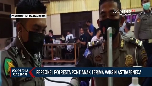 Vaksinasi Gelombang 2, Personel Polresta Pontianak Disuntik Vaksin AstraZeneca