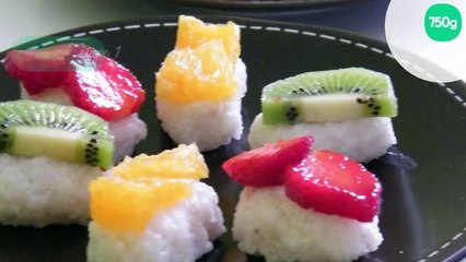 Sushi de fruits frais