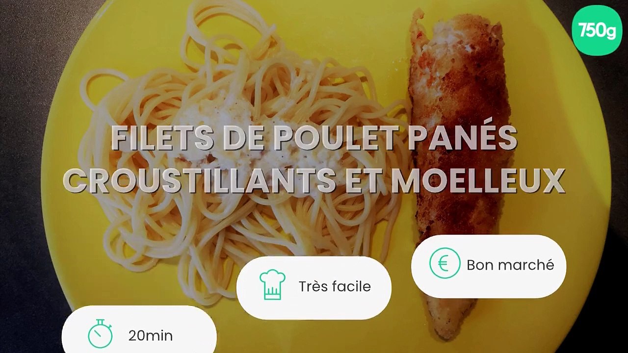 Filets de poulet panés croustillants et moelleux