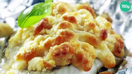 Filet de lieu noir en coque de parmesan