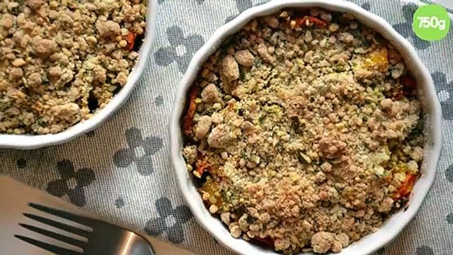 Crumble de potimarron et légumes d'automne aux graines de courge