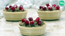 Tartelettes au foie gras, foies de volaille et grenade