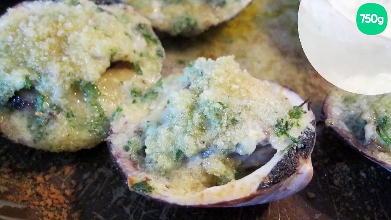 Amandes de mer farcies au vert