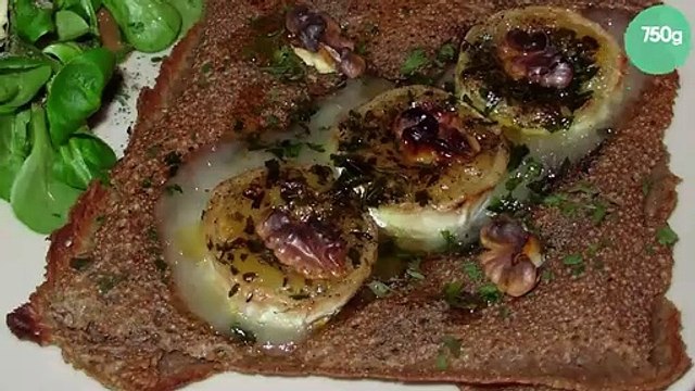 Galette au chèvre, miel et noix