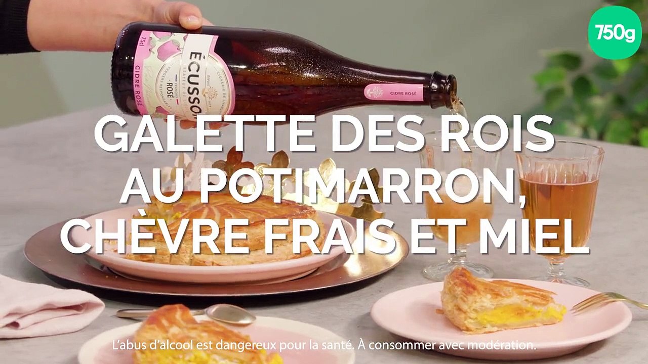 Galette des rois au potimarron, chèvre frais et miel